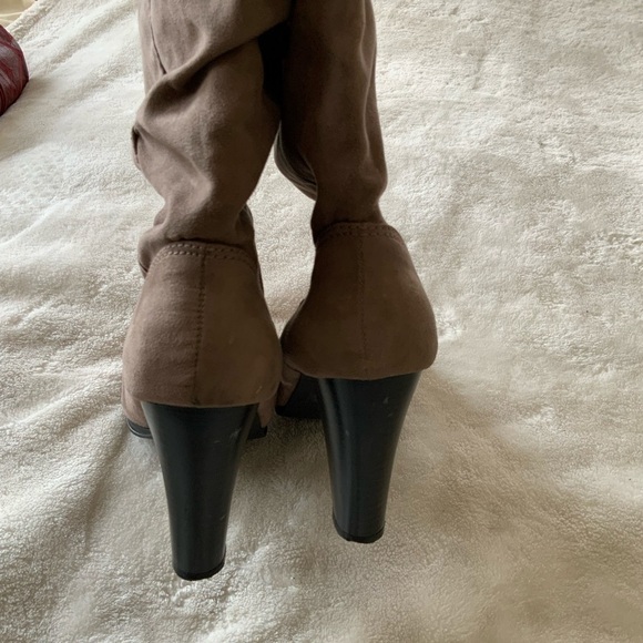Zara suede slouchy fall heeled boots - Picture 8 of 8